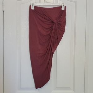 Asymmetrical Mauve Skirt